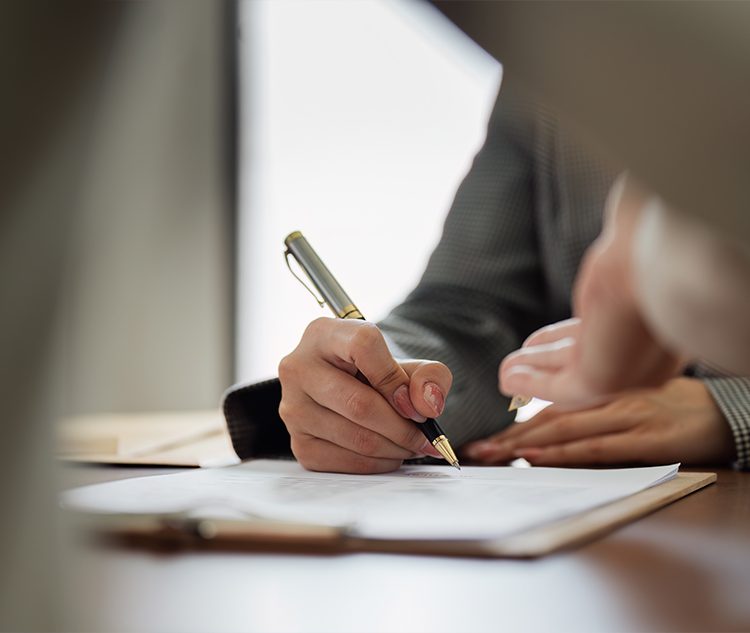Business people working with computers and smartphones A symbol of top service ISO Certification Document Management System Quality assurance.